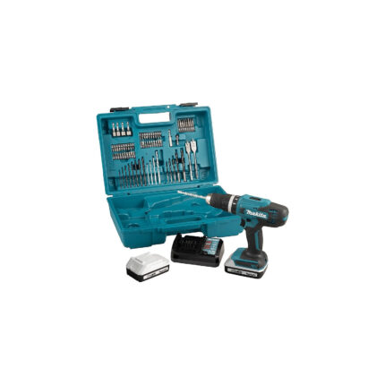 Makita HP488DAEX1 – 18-V-Schlagbohrschrauber mit zwei 2-Ah-Akkus und 74 Zubehörteilen