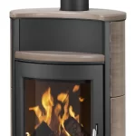 Oranier | Kaminofen | Pori 7 | 6,5 kW | Stahl Schwarz, Grappa