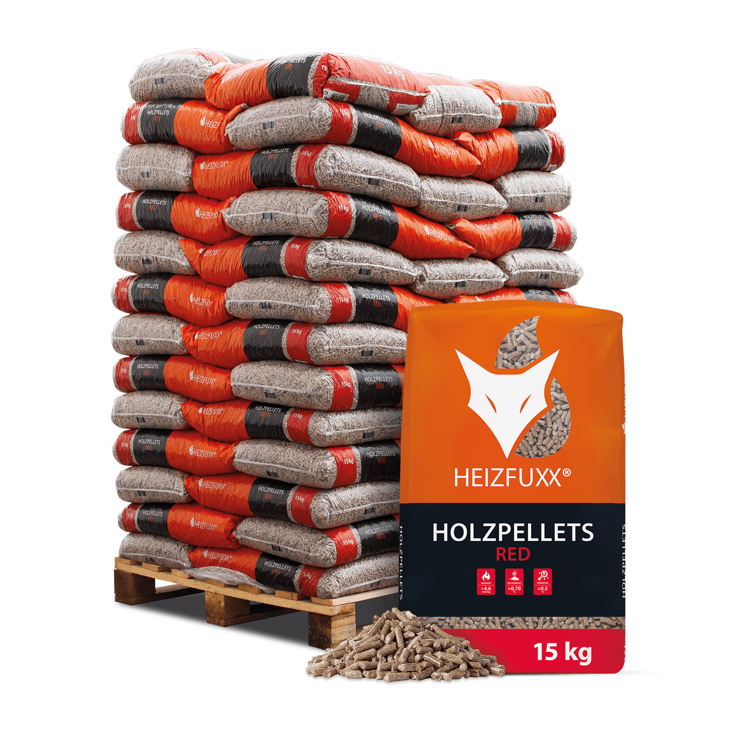 694a6403-8531-42b7-8292-86b2b62b4631.jpg Heizfuxx Holzpellets Hartholz 6 mm ENplus A1 15 kg x 65 Sack – Bild 1