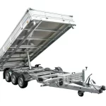 3-ACHSIGER HYDRAULISCHER KIPPANHÄNGER 400×200 UNITRAILER TASKER 400/3C 3500 KG