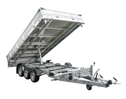 3-ACHSIGER HYDRAULISCHER KIPPANHÄNGER 400×200 UNITRAILER TASKER 400/3C 3500 KG