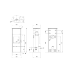 Kratki Kaminofen | Rollo Hoch | Ø 150 | 7 kW | Innenverkleidung weiß – Bild 4