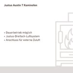 Justus Austin 7 Kaminofen Stahl Schwarz / Kalkstein Cream – Bild 4
