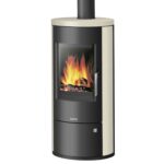 Justus Austin 7 Kaminofen Stahl Schwarz / Kalkstein Cream – Bild 2