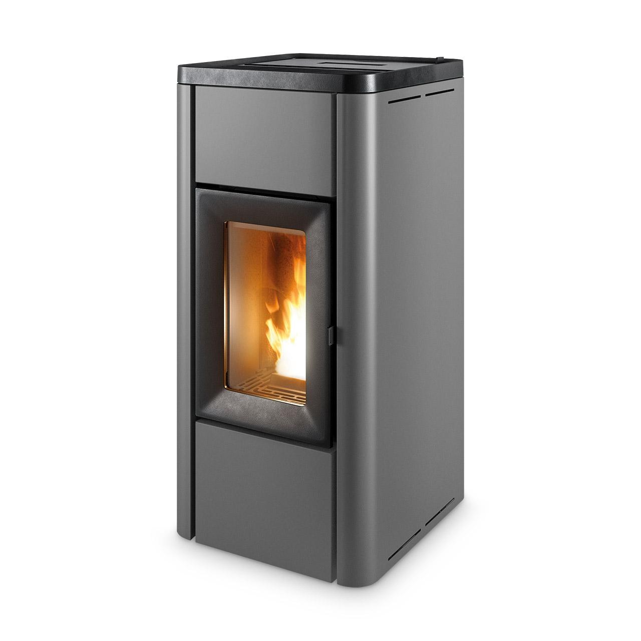 prod_7030397_ofen_de.jpg Pelletofen MCZ Ghea Air 6 R 5S 6,2 kW – Ausführung: 313 Silver metal – Bild 1