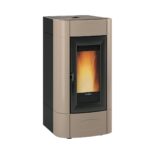 Pelletofen wasserführend Extraflame Evolution Line Isidora Idro H16 5.0.16 mit 18,9 kW – Verkleidung: taupe