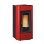 Pelletofen wasserführend Extraflame Evolution Line Isidora Idro H23 5.0 Evo mit 25,8 kW – Verkleidung: bordeaux