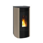 Pelletofen wasserführend Extraflame Evolution Line Miriana Idro H23 mit 25,8 kW – Verkleidung: taupe matt