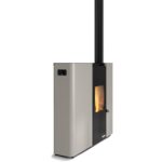 Pelletofen Palazzetti Ecofire Scarlet TC 6 US, 6 kW – Ausführung: Stahl Taubengrau
