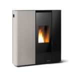 Pelletofen Palazzetti Ecofire Scarlet Lux TC 6, 6 kW – Ausführung: Stahl Taubengrau