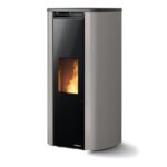 Pelletofen Palazzetti Ecofire Theo TC 9, 9kW – Ausführung: Stahl Taubengrau