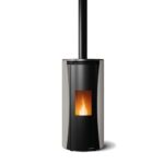 Pelletofen Palazzetti Ecofire Vivi TC 6 US, 6 kW – Ausführung: Stahl Taubengrau